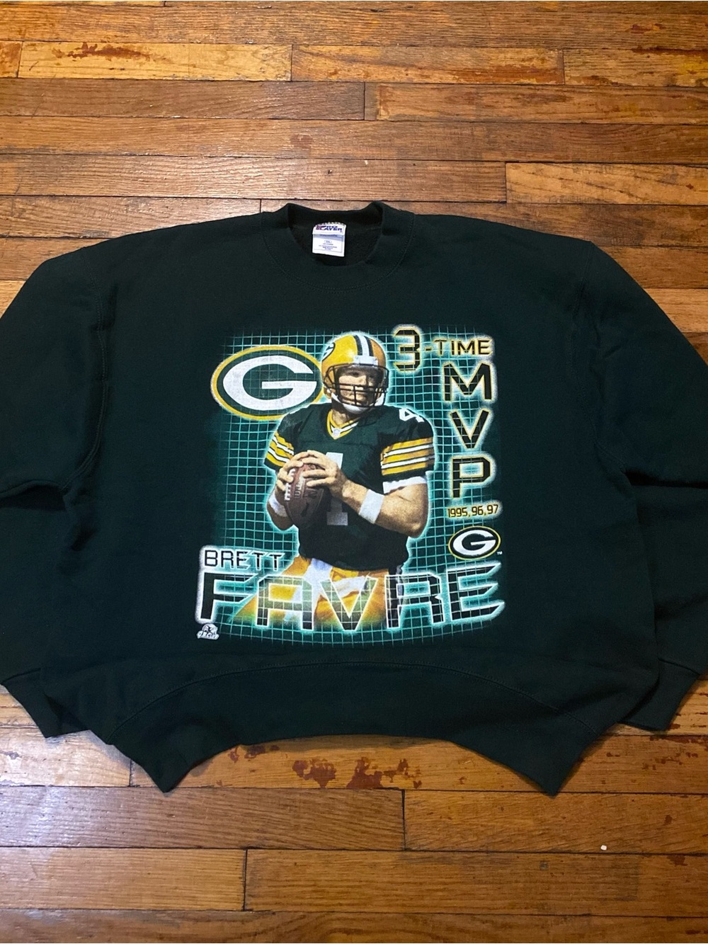 Men’s Pro Player Brett Favre Packers  NFL Crewneck Sweatshirt
